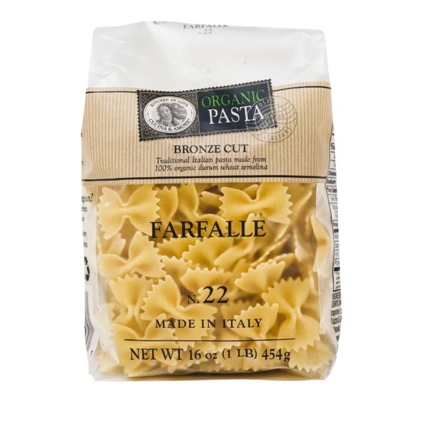Organic Bronze-Cut Farfalle Pasta