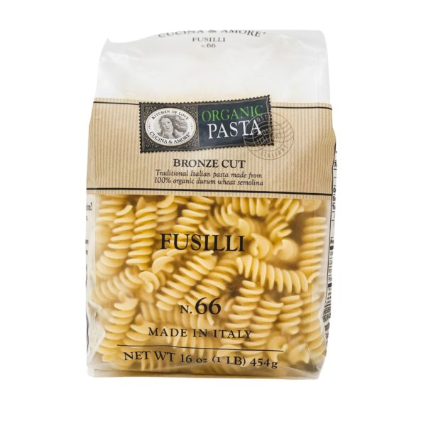 Organic Bronze-Cut Fusilli Pasta