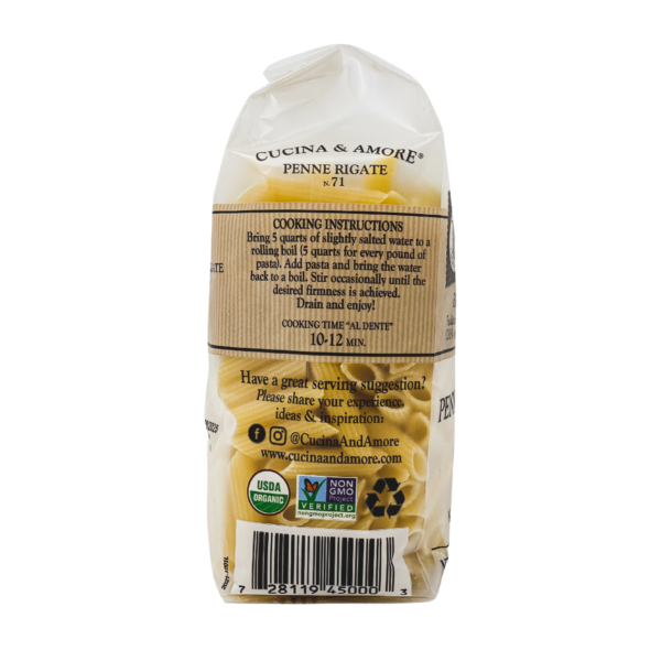Organic Bronze-Cut Penne Rigate Pasta - Image 4